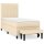 vidaXL Boxspringbett mit Matratze Creme 90x190 cm Stoff