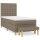 vidaXL Boxspringbett mit Matratze Taupe 90x200 cm Stoff