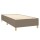 vidaXL Boxspringbett mit Matratze Taupe 90x200 cm Stoff