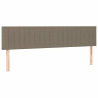 vidaXL Kopfteile 2 Stk. Taupe 90x5x78/88 cm Stoff