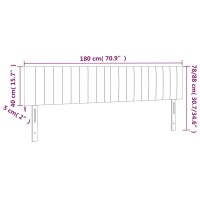 vidaXL Kopfteile 2 Stk. Taupe 90x5x78/88 cm Stoff