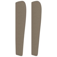 vidaXL Kopfteil mit Ohren Taupe 93x23x118/128 cm Stoff