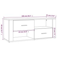 vidaXL TV-Schrank Wei&szlig; 100x35x40 cm Holzwerkstoff