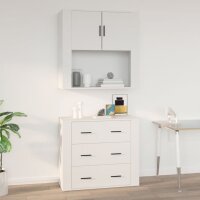 vidaXL Wandschrank Weiß 80x33x80 cm Holzwerkstoff