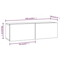 vidaXL 6-tlg. TV-Schrank-Set Wei&szlig; Holzwerkstoff