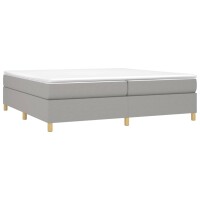 vidaXL Boxspringbett Hellgrau 200x200 cm Stoff