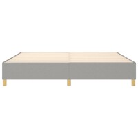 vidaXL Boxspringbett Hellgrau 200x200 cm Stoff