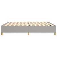 vidaXL Boxspringbett Hellgrau 200x200 cm Stoff