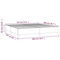 vidaXL Boxspringbett Hellgrau 200x200 cm Stoff