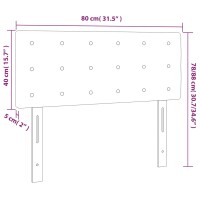 vidaXL Kopfteil Taupe 80x5x78/88 cm Stoff