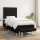 vidaXL Boxspringbett mit Matratze Schwarz 90x200 cm Stoff