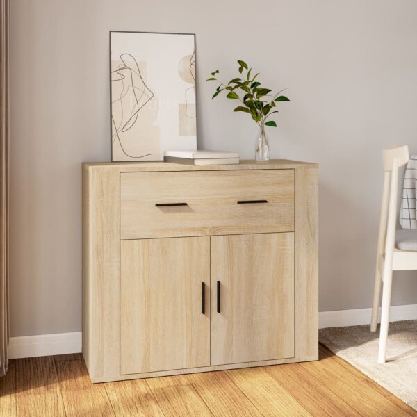 vidaXL Sideboard Sonoma-Eiche 80x33x70 cm Holzwerkstoff