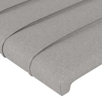 vidaXL Kopfteil mit Ohren Hellgrau 93x23x78/88 cm Stoff