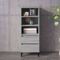 vidaXL Highboard Grau Sonoma 40x36x110 cm Holzwerkstoff