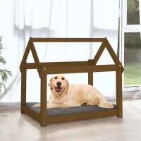 vidaXL Hundebett Honigbraun 81x60x70 cm Massivholz Kiefer