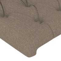 vidaXL Bettgestell mit Kopfteil Taupe 140x200 cm Stoff