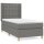 vidaXL Boxspringbett mit Matratze Dunkelgrau 90x200 cm Stoff