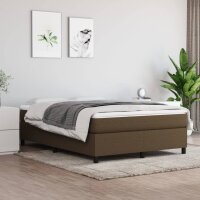 WOWONA Boxspringbett Dunkelbraun 140x190 cm Stoff