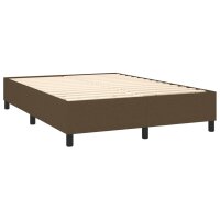 WOWONA Boxspringbett Dunkelbraun 140x190 cm Stoff