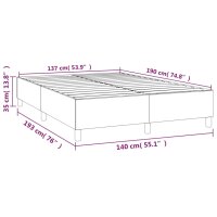 WOWONA Boxspringbett Dunkelbraun 140x190 cm Stoff