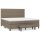 WOWONA Boxspringbett mit Matratze Taupe 200x200 cm Stoff