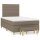 vidaXL Boxspringbett mit Matratze Taupe 120x200 cm Stoff