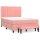 vidaXL Boxspringbett mit Matratze Rosa 140x200 cm Samt