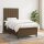 WOWONA Boxspringbett mit Matratze Dunkelbraun 90x190 cm Stoff