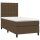 WOWONA Boxspringbett mit Matratze Dunkelbraun 90x190 cm Stoff