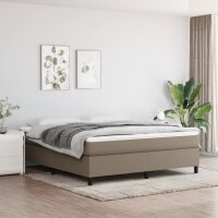 vidaXL Boxspringbett Taupe 160x200 cm Stoff