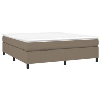 vidaXL Boxspringbett Taupe 160x200 cm Stoff