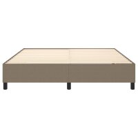 vidaXL Boxspringbett Taupe 160x200 cm Stoff