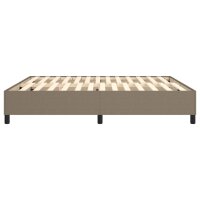 vidaXL Boxspringbett Taupe 160x200 cm Stoff