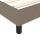 vidaXL Boxspringbett Taupe 160x200 cm Stoff