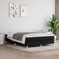 vidaXL Boxspringbett Schwarz 140x190 cm Stoff