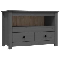 vidaXL TV-Schrank Grau 79x35x52 cm Massivholz Kiefer