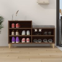 vidaXL Schuhregal Braun Eichen-Optik 102x36x60 cm Holzwerkstoff