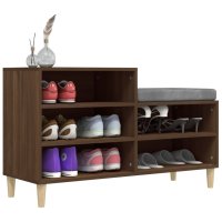 vidaXL Schuhregal Braun Eichen-Optik 102x36x60 cm Holzwerkstoff