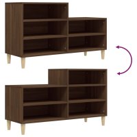 vidaXL Schuhregal Braun Eichen-Optik 102x36x60 cm Holzwerkstoff