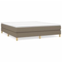 vidaXL Boxspringbett Taupe 180x200 cm Stoff