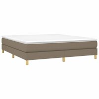 vidaXL Boxspringbett Taupe 180x200 cm Stoff