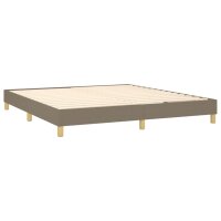 vidaXL Boxspringbett Taupe 180x200 cm Stoff