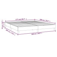 vidaXL Boxspringbett Taupe 180x200 cm Stoff