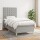 vidaXL Boxspringbett mit Matratze Hellgrau 80x200 cm Stoff