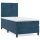 vidaXL Boxspringbett mit Matratze Dunkelblau 90x190 cm Samt