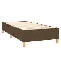 WOWONA Boxspringbett mit Matratze Dunkelbraun 90x190 cm Stoff