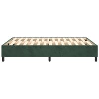 vidaXL Boxspringbett Dunkelgr&uuml;n 140x200 cm Samt