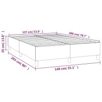 vidaXL Boxspringbett Dunkelgr&uuml;n 140x200 cm Samt