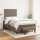 WOWONA Boxspringbett mit Matratze Taupe 120x200 cm Stoff