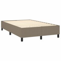 WOWONA Boxspringbett mit Matratze Taupe 120x200 cm Stoff